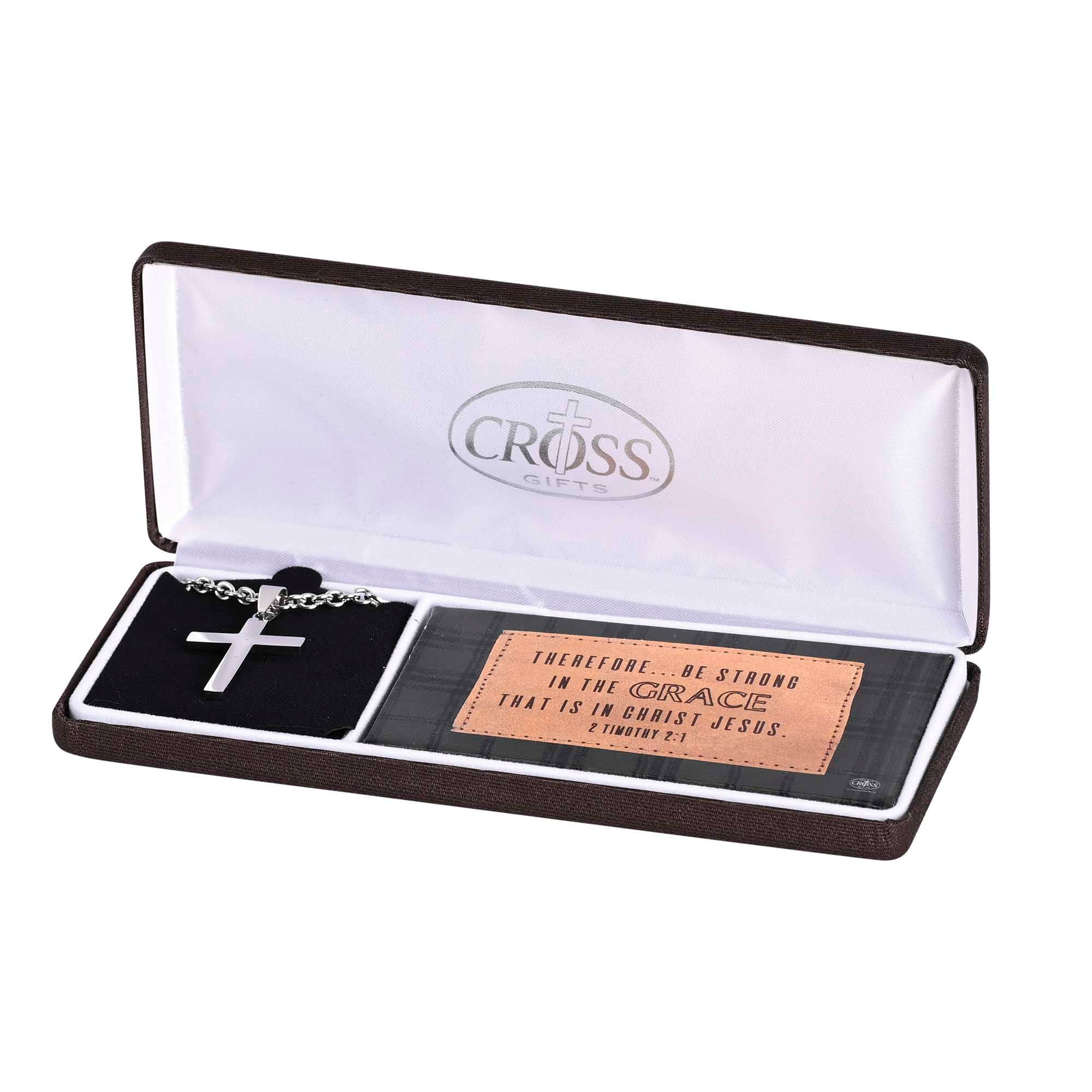 Necklace Grace Gratitude Box Cross 24L
