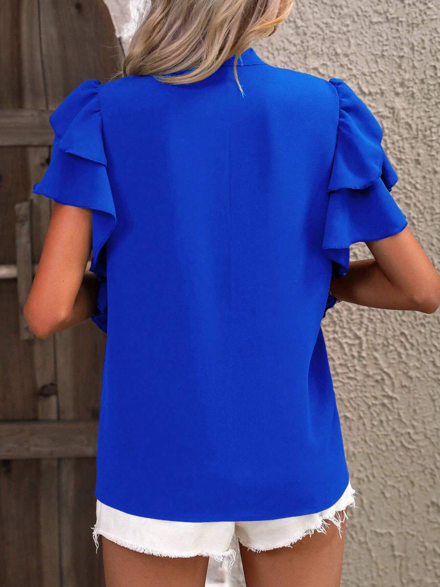 Callie Double-layer Ruffle Sleeve Top