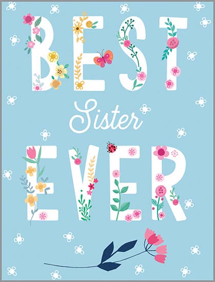 Birthday Greeting Card - Sister Sweet Flowers