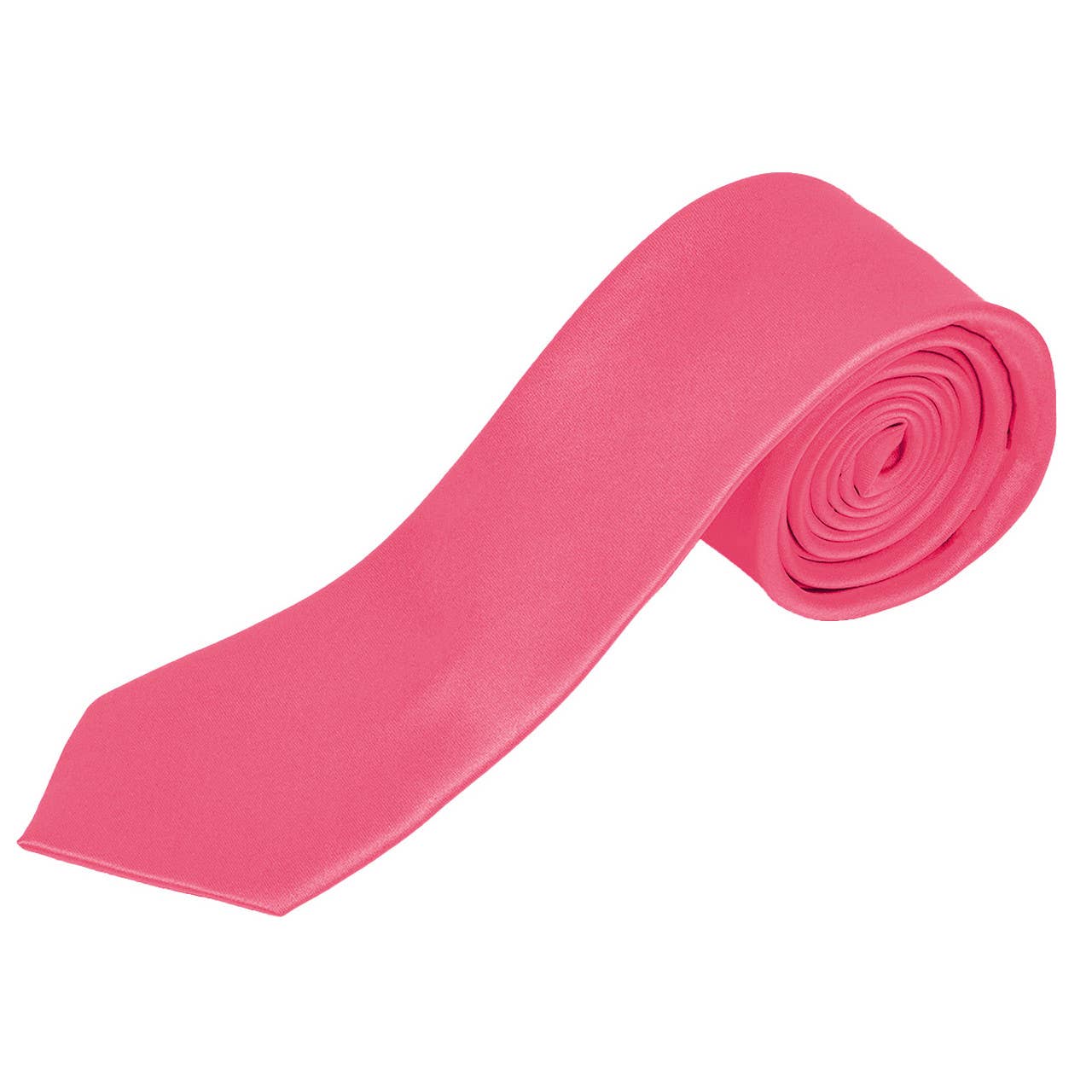 Poly Satin Solid 2.5" Slim Tie