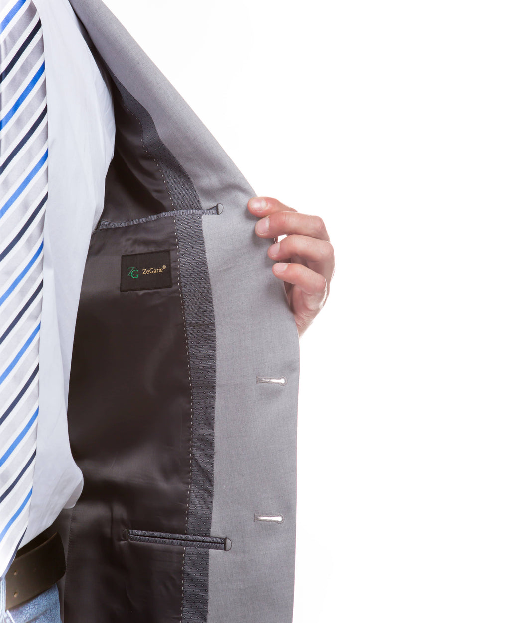 Tailored Fit Suit Separates Jacket, Light Grey