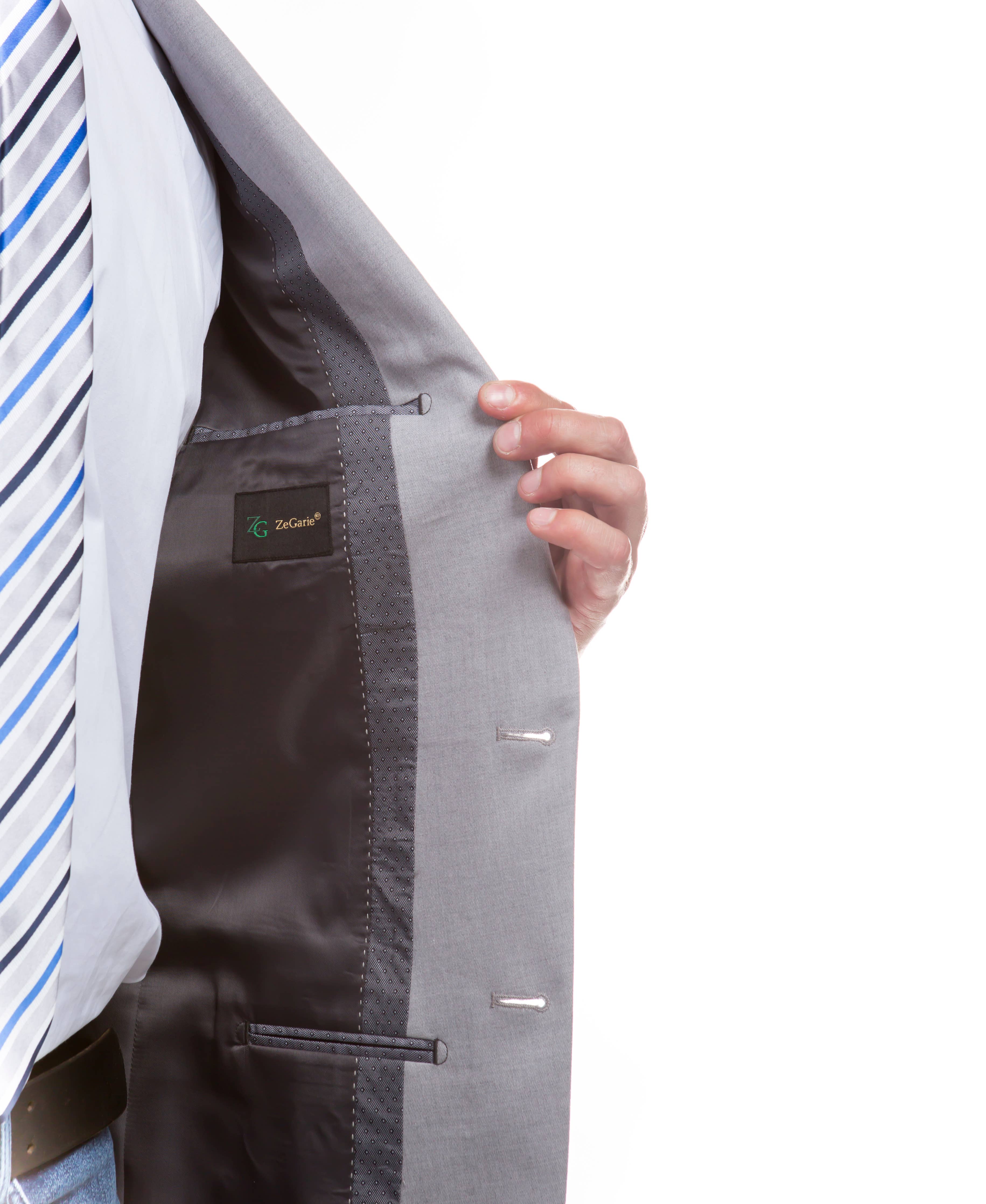 Tailored Fit Suit Separates Jacket, Light Grey