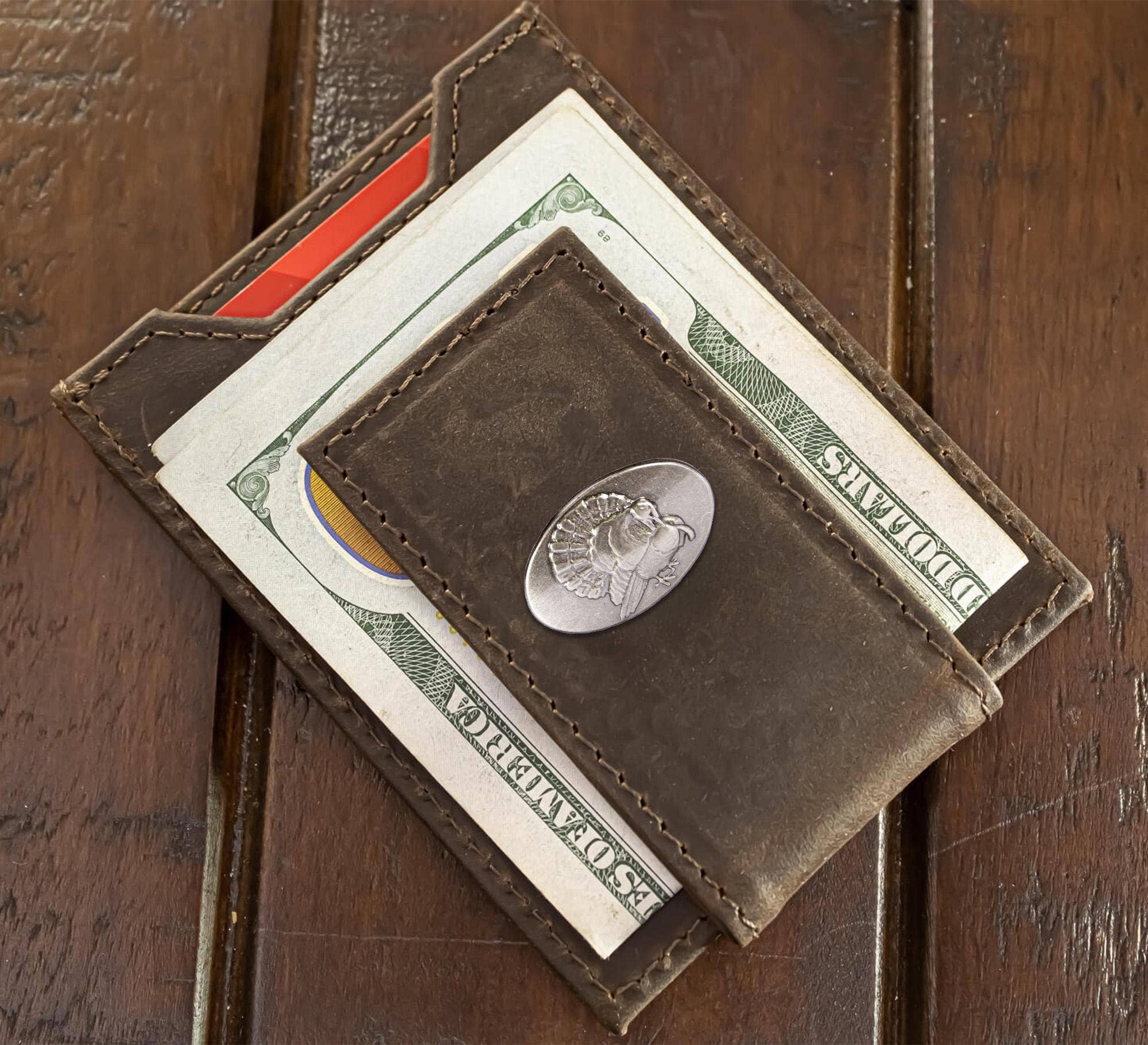Turkey Magnetic Leather Slim Wallet