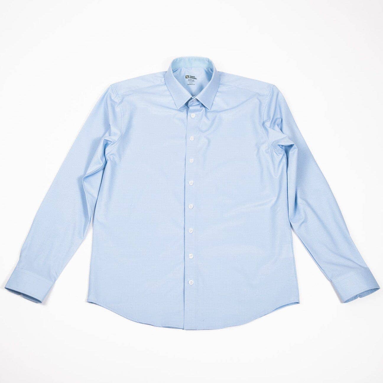 Hustle Sport Shirt - Long Sleeve - Blue Micro Houndstooth