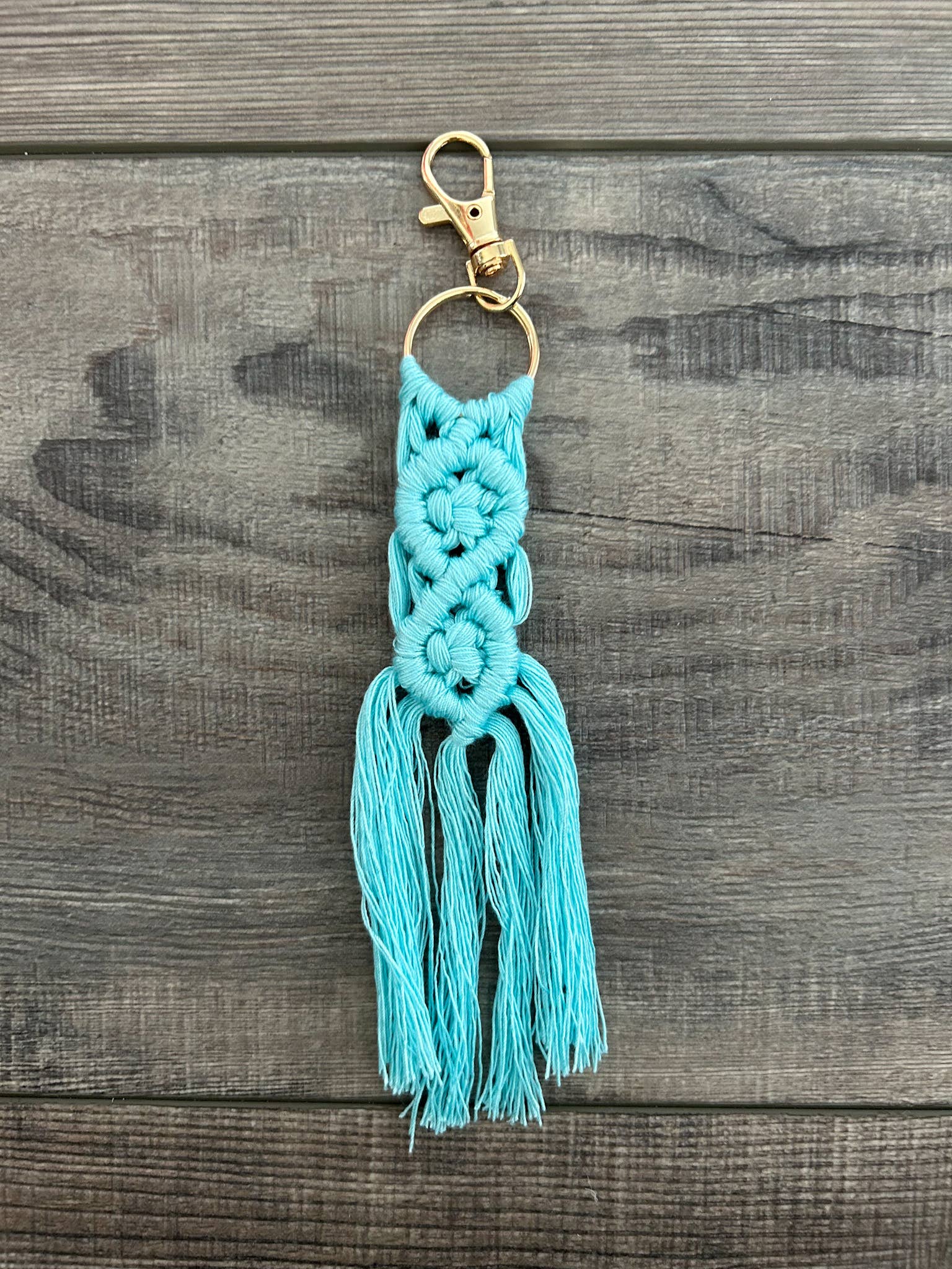 Boho Cotton Cord Macrame Keychain
