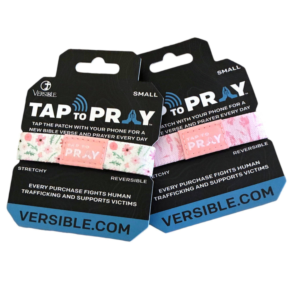 Tap To Pray® Wristband – Meadows - White