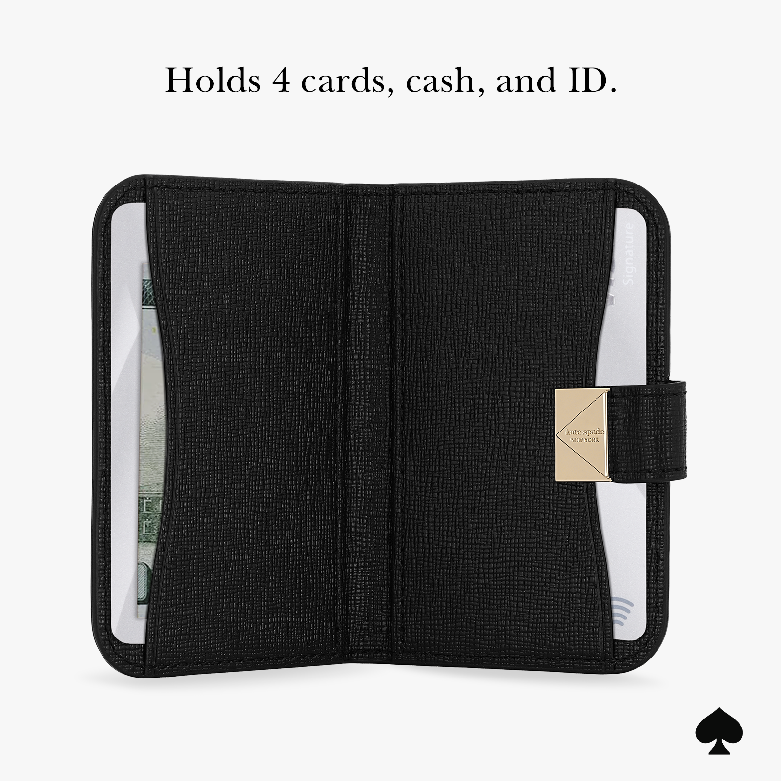 Kate Spade New York Black Deco MagSafe Wallet