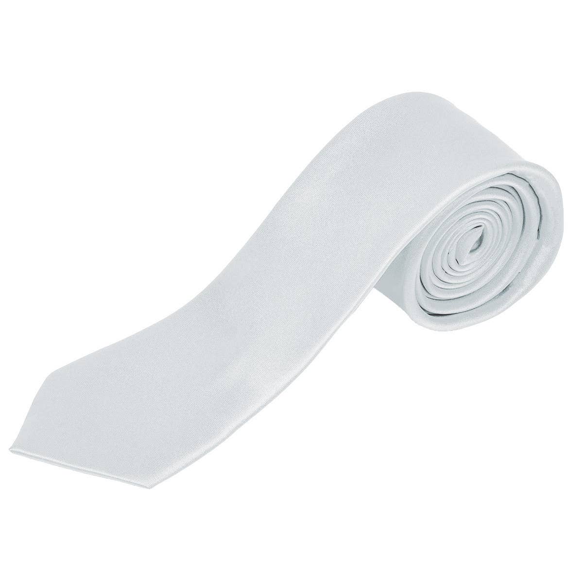 Poly Satin Solid 2.5" Slim Tie