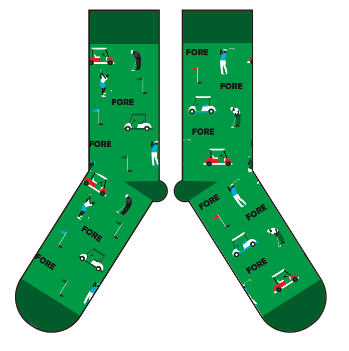 Barrel Down South FORE Golf Socks