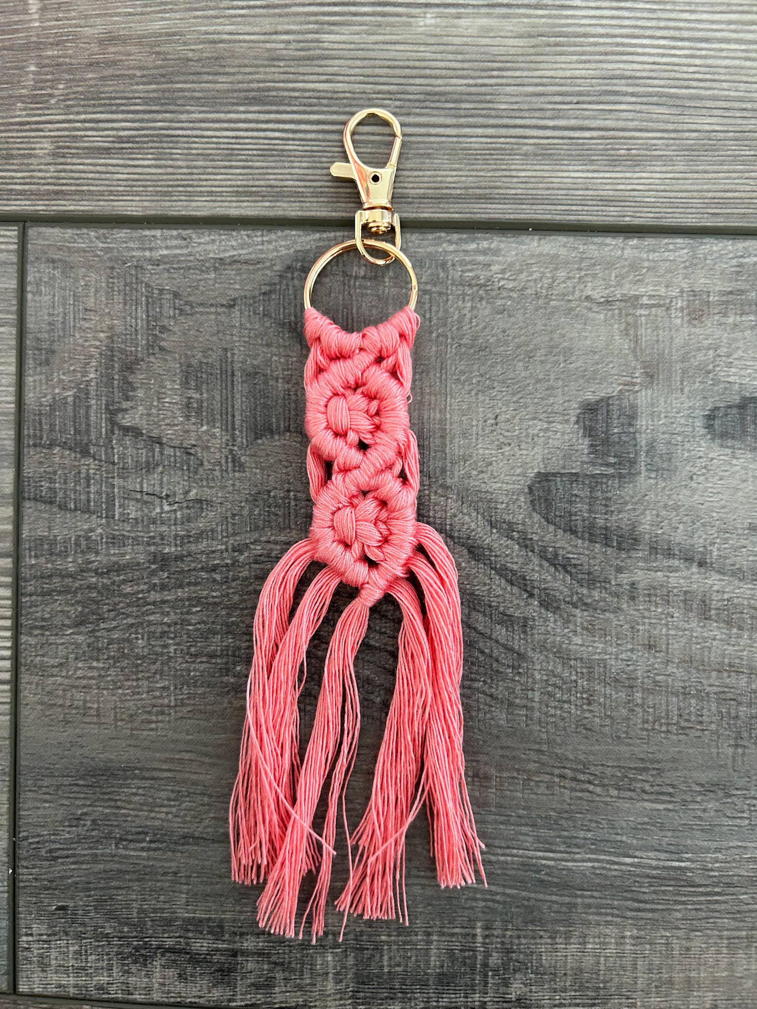 Boho Cotton Cord Macrame Keychain