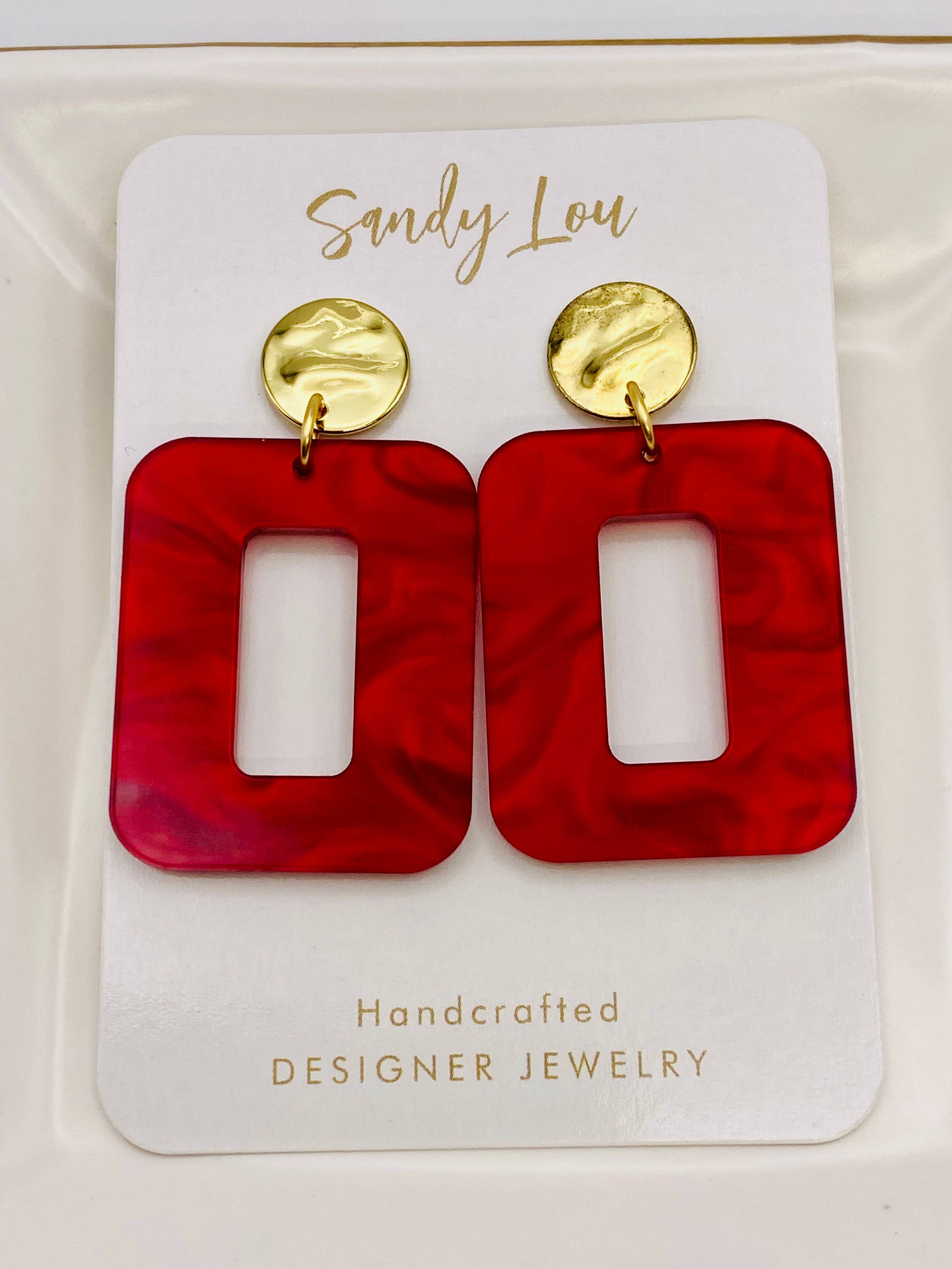 Holiday Scarlet Statement Earrings