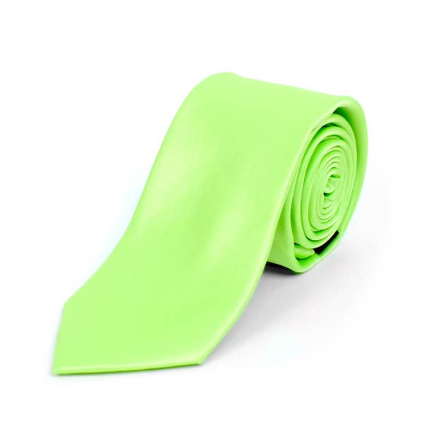 Poly Satin Solid 2.5" Slim Tie