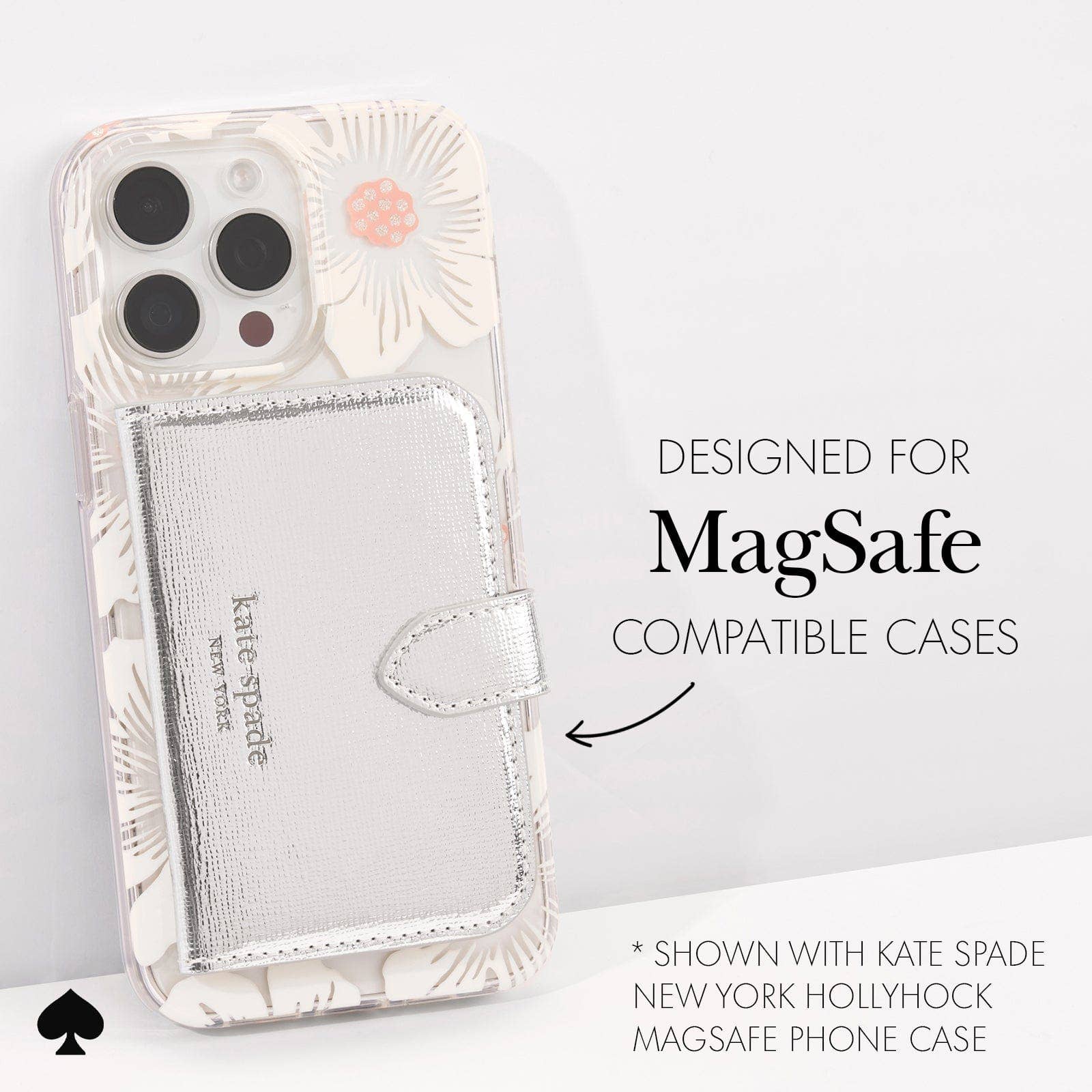 Kate Spade New York Morgan MagSafe Wallet Metallic Silver