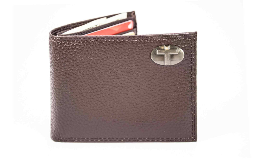 Christian Cross Leather Bifold Wallet