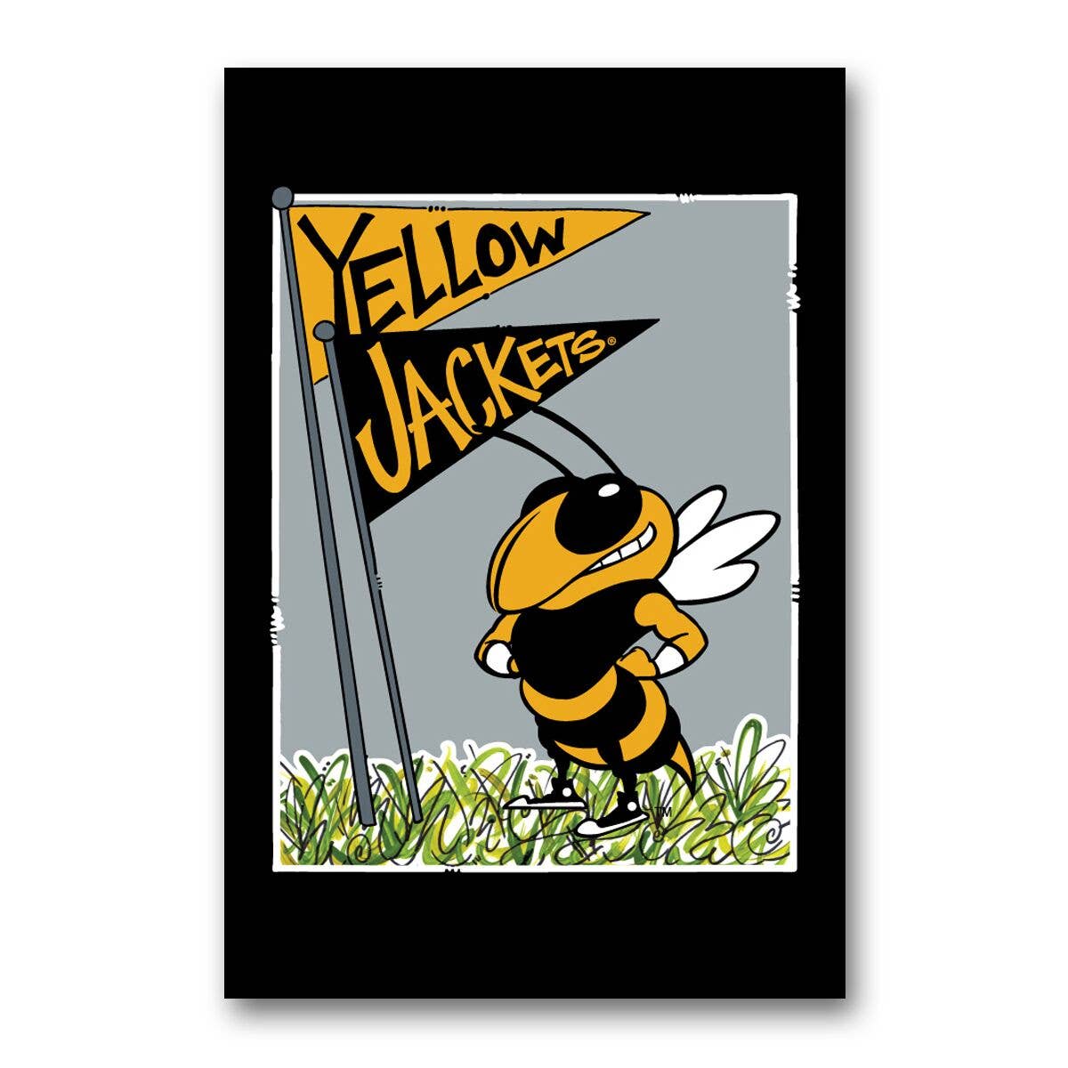 Magnolia Lane Yellow Jackets Garden Flag
