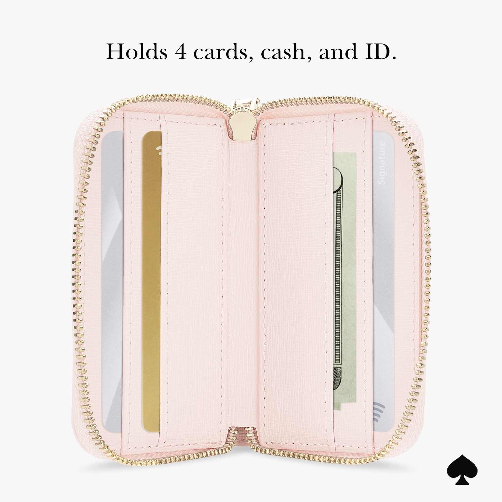 Kate Spade New York Chalk Pink Devin Zip MagSafe Wallet