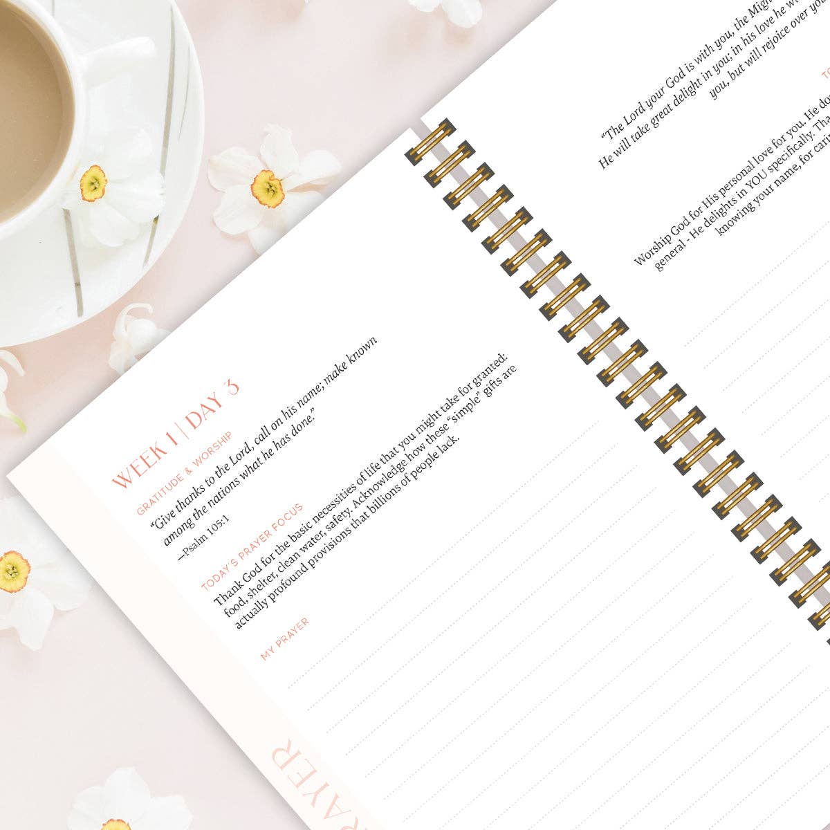 A Year In Prayer: A Journey of Daily Prayer and Reflection by Spiral Bible