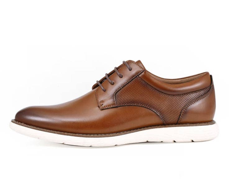 Alec Cognac Leather Oxford - Brown