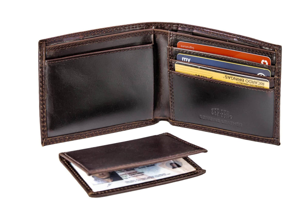 Christian Cross Leather Bifold Wallet