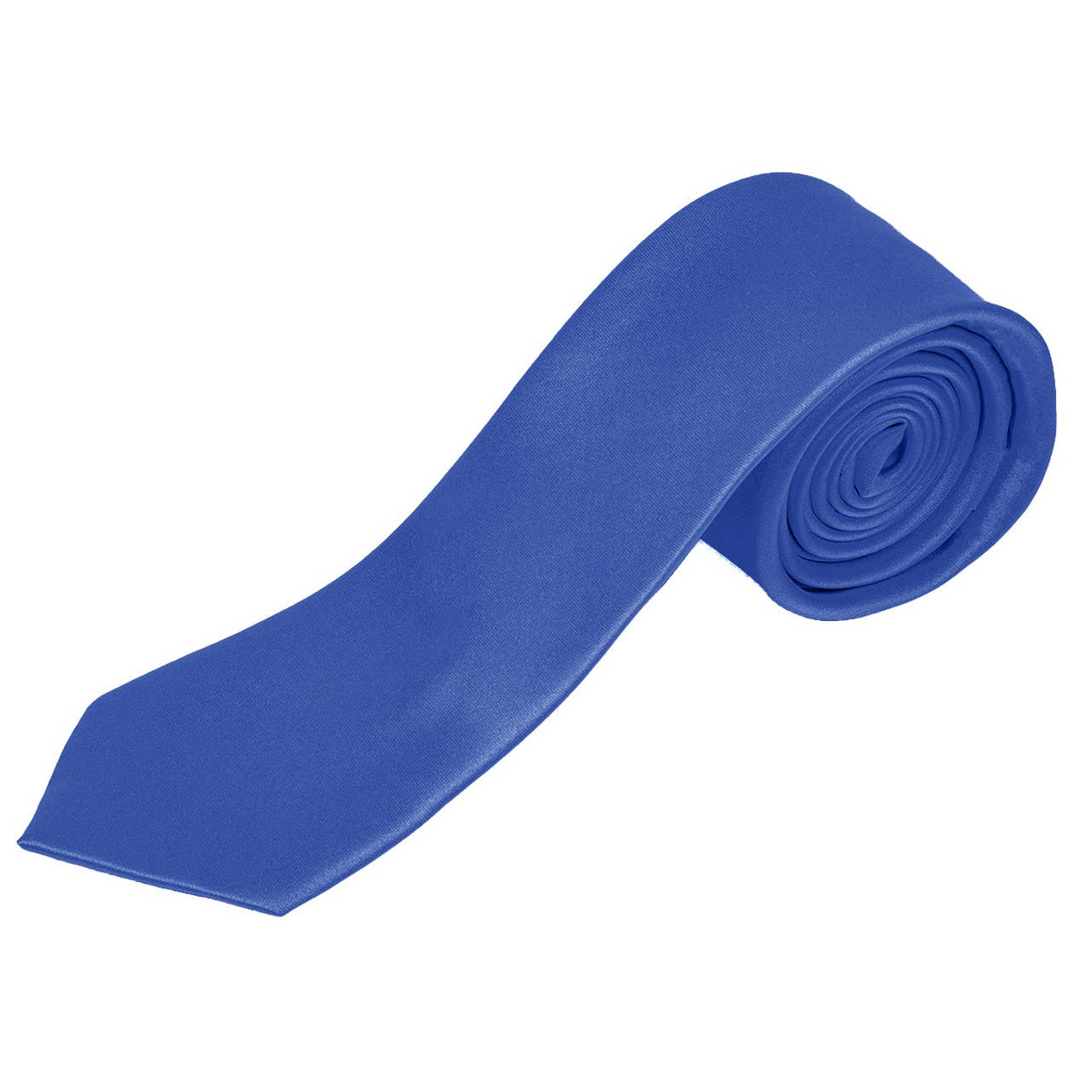 Poly Satin Solid 2.5" Slim Tie