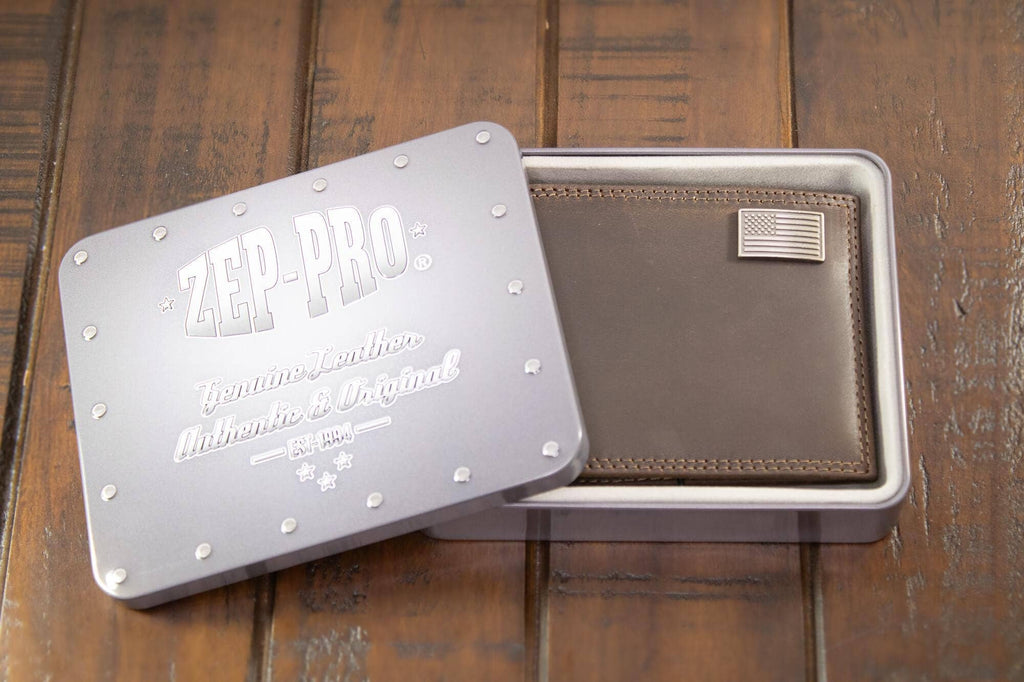 Christian Cross Leather Bifold Wallet