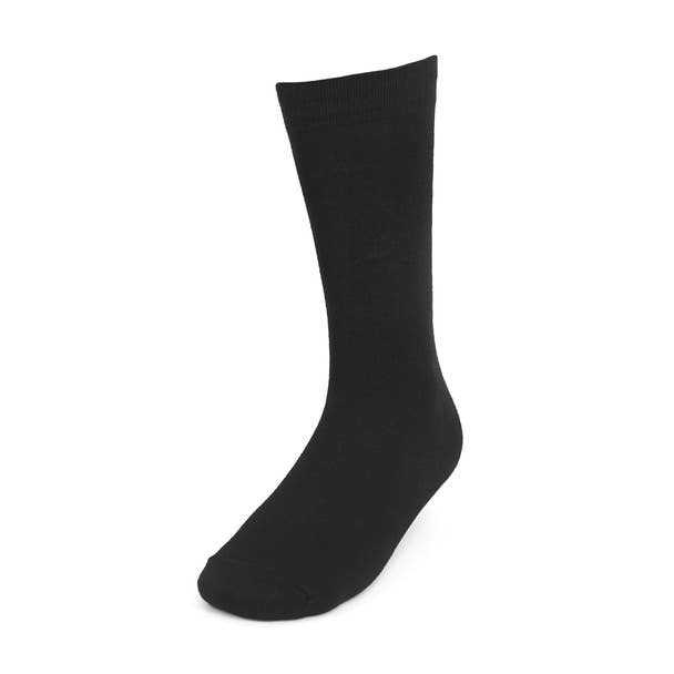 Solid Black Dress Socks