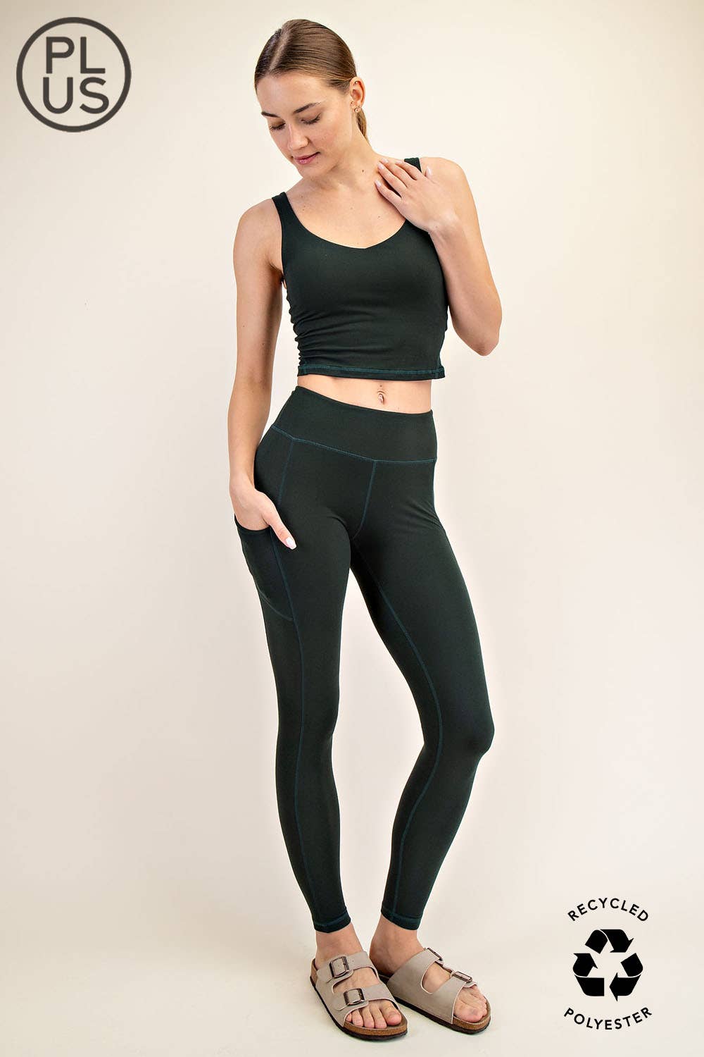 Curvy Butter Basic Legging w/pockets - Rae Mode