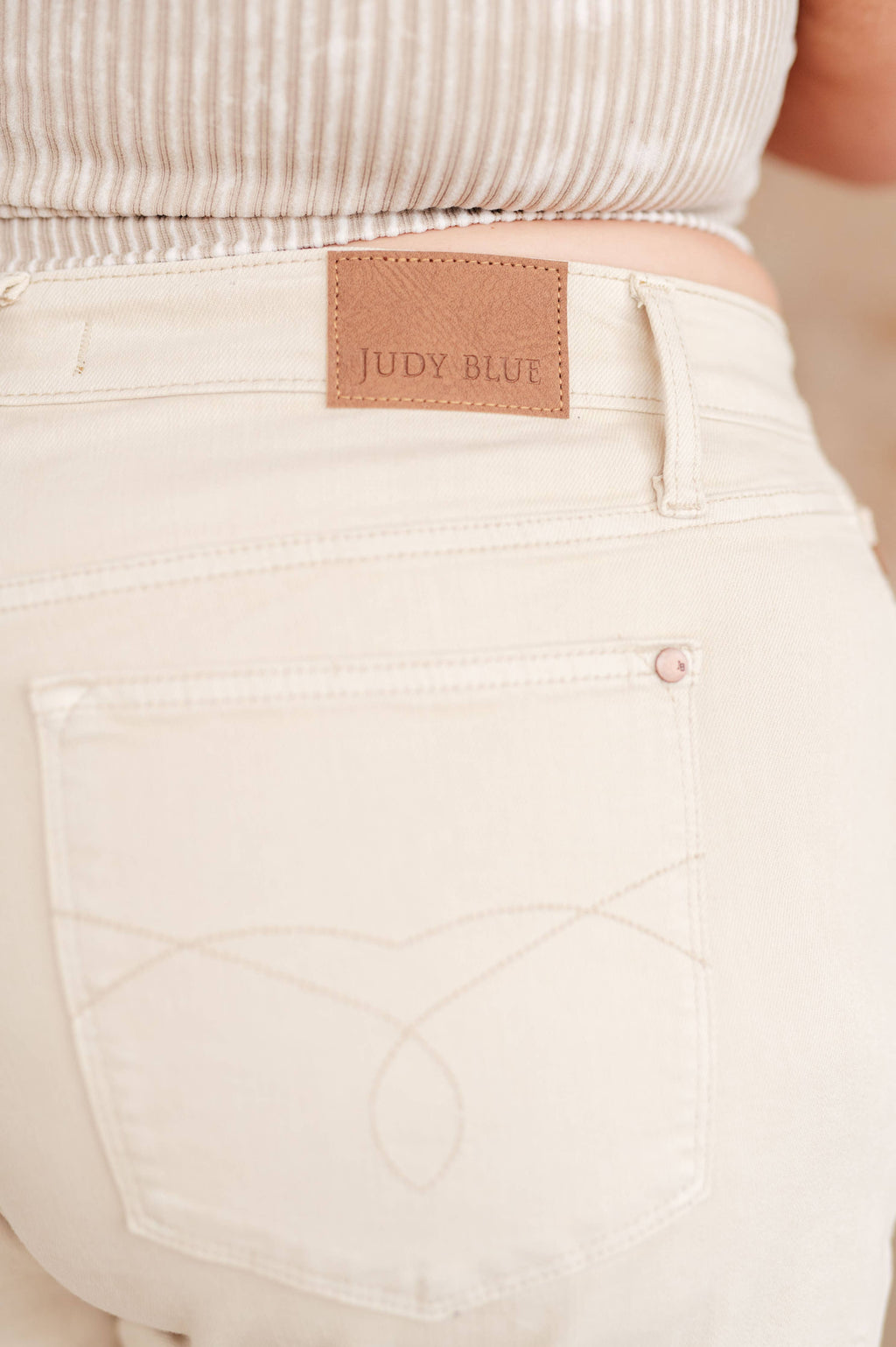 Greta High Rise Short Dyed Shorts in Bone - Judy Blue