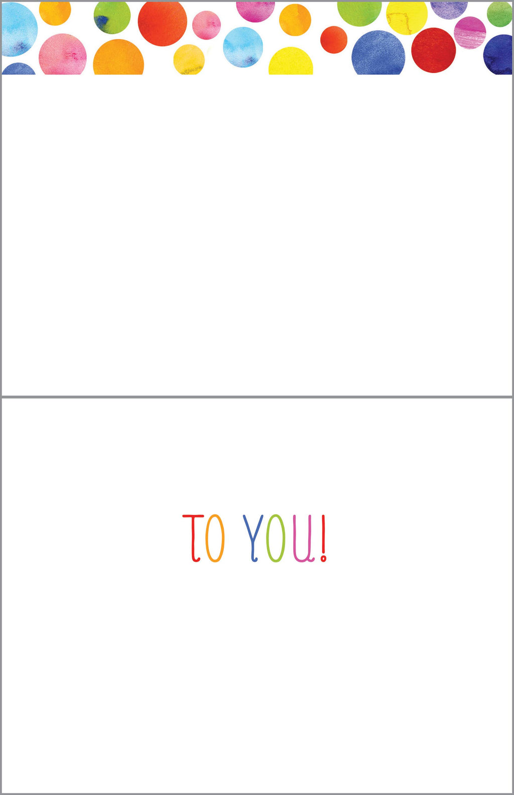 Birthday Greeting Card - Watercolor Birthday Dots