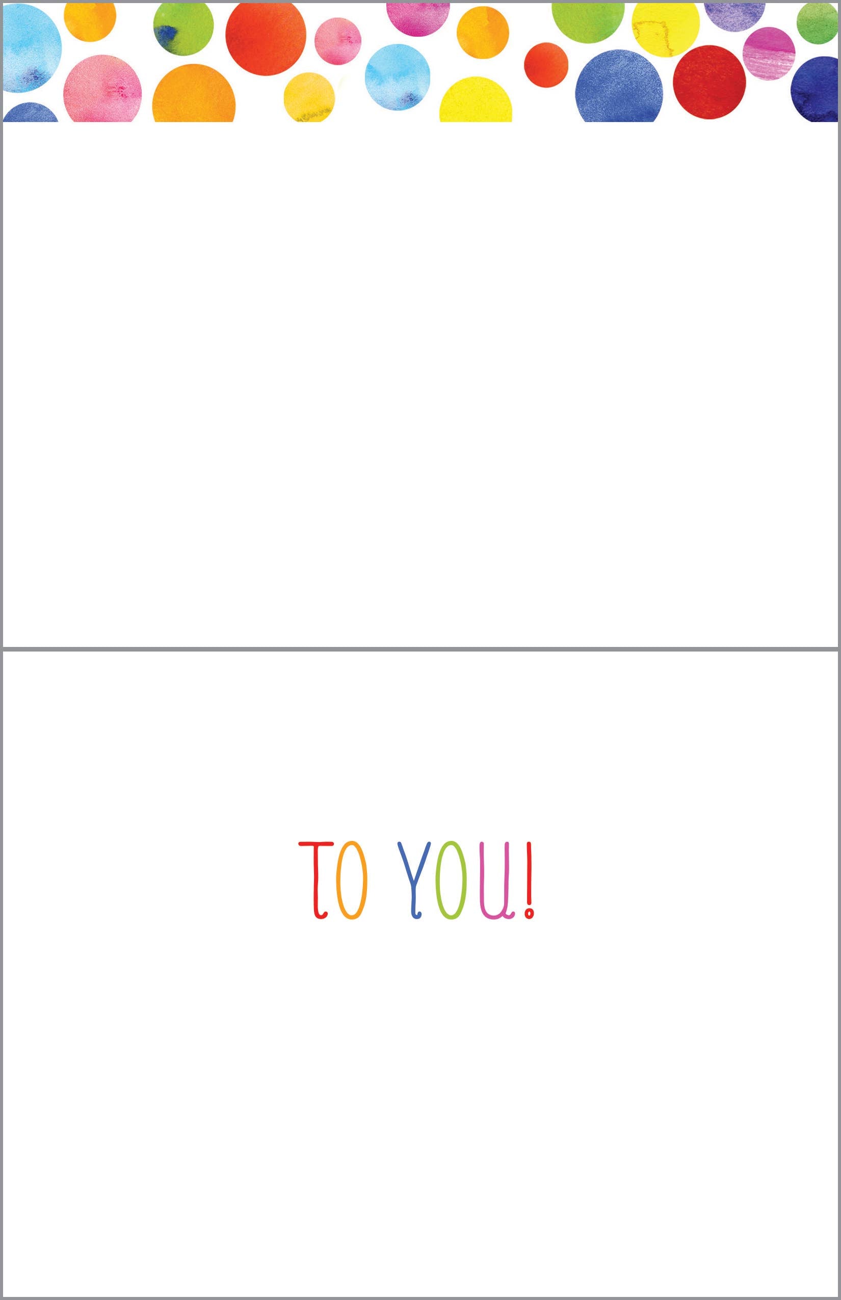 Birthday Greeting Card - Watercolor Birthday Dots