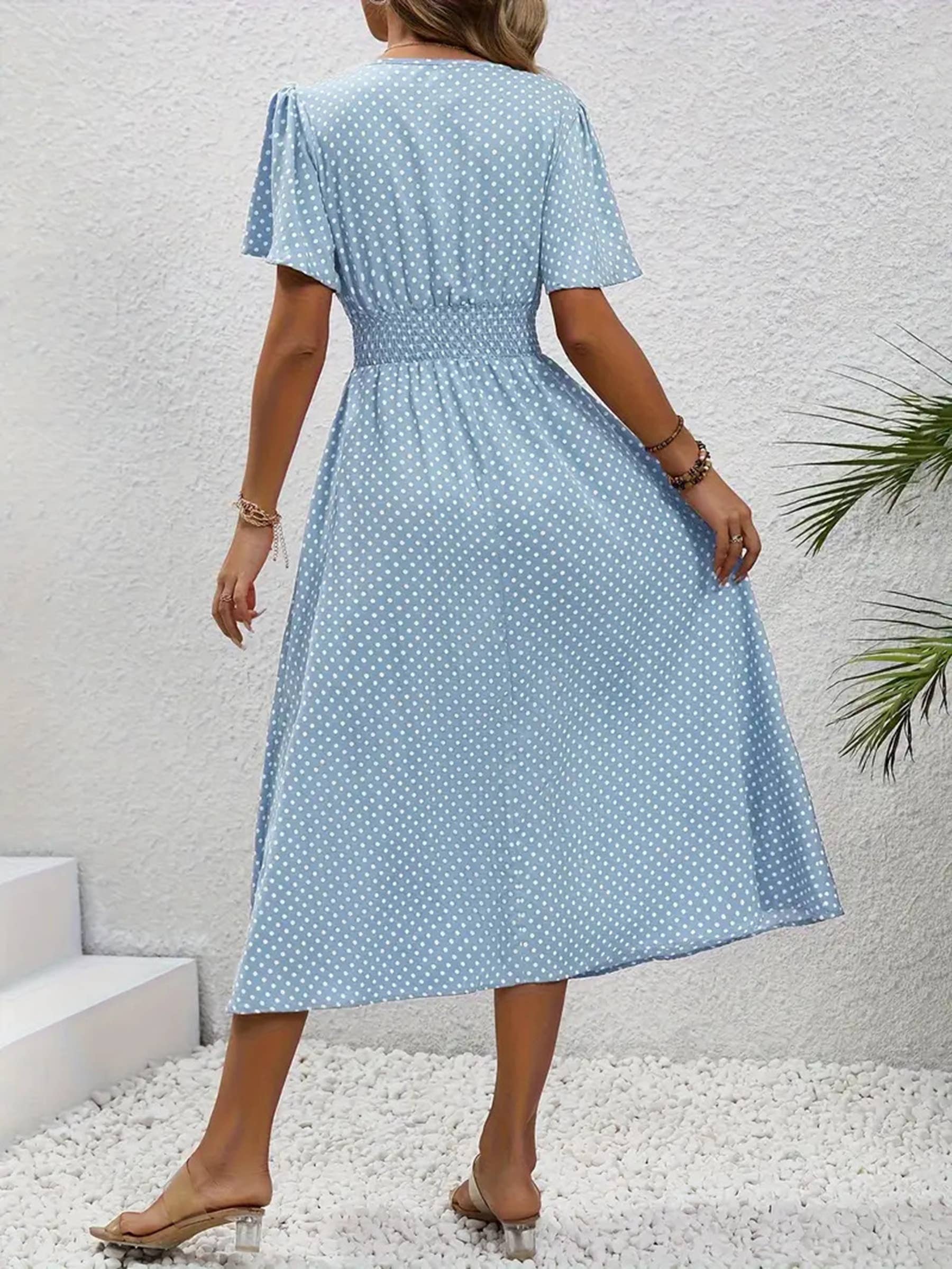Polka Dot Pullover Dress