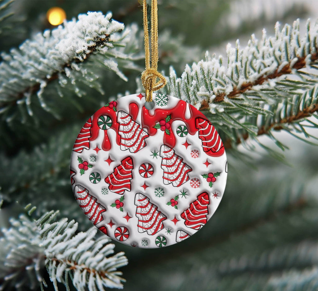 Cute Christmas Ornament, Red Christmas Tree Ornament