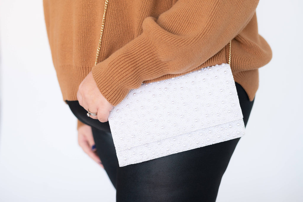 Pearl Beaded Clutch