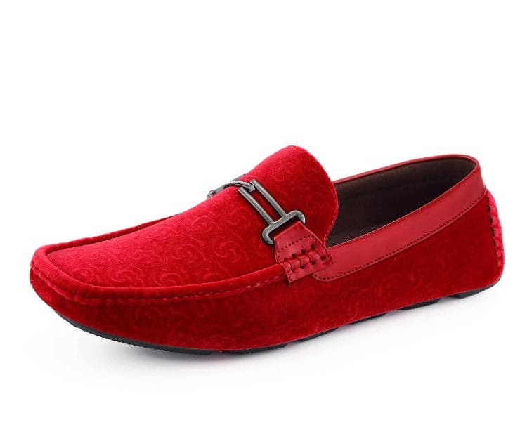 Roberto Slip-On Moccasin Loafer - Red