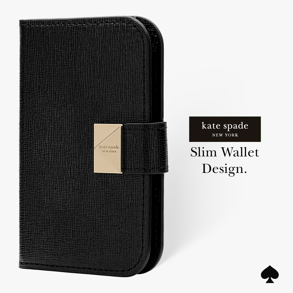 Kate Spade New York Black Deco MagSafe Wallet