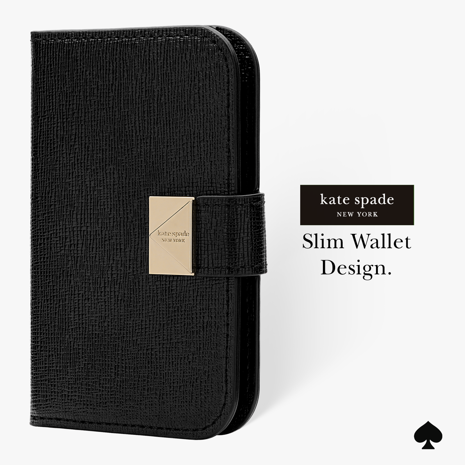 Kate Spade New York Black Deco MagSafe Wallet