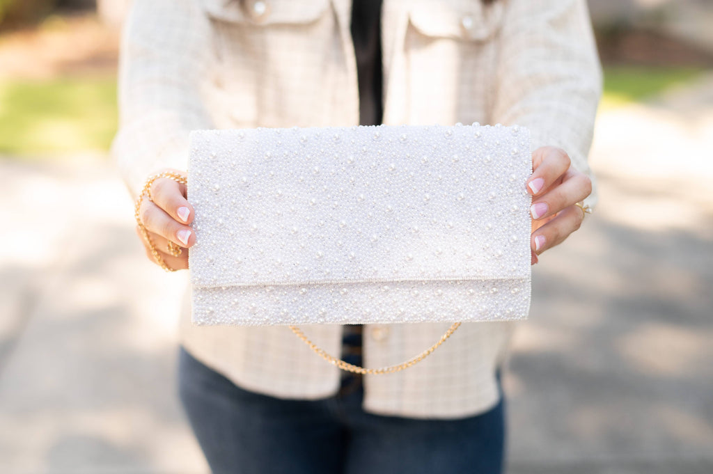 Pearl Beaded Clutch