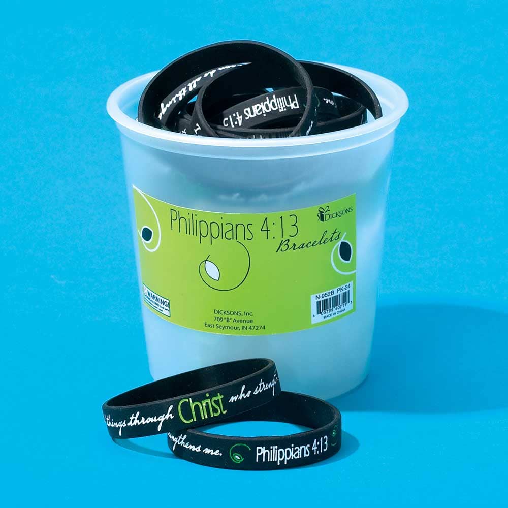 Philippians 4:13 Silicone Bracelet