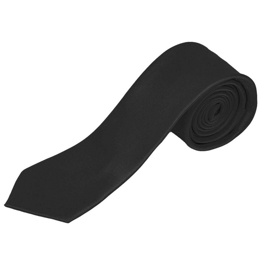 Poly Satin Solid 2.5" Slim Tie