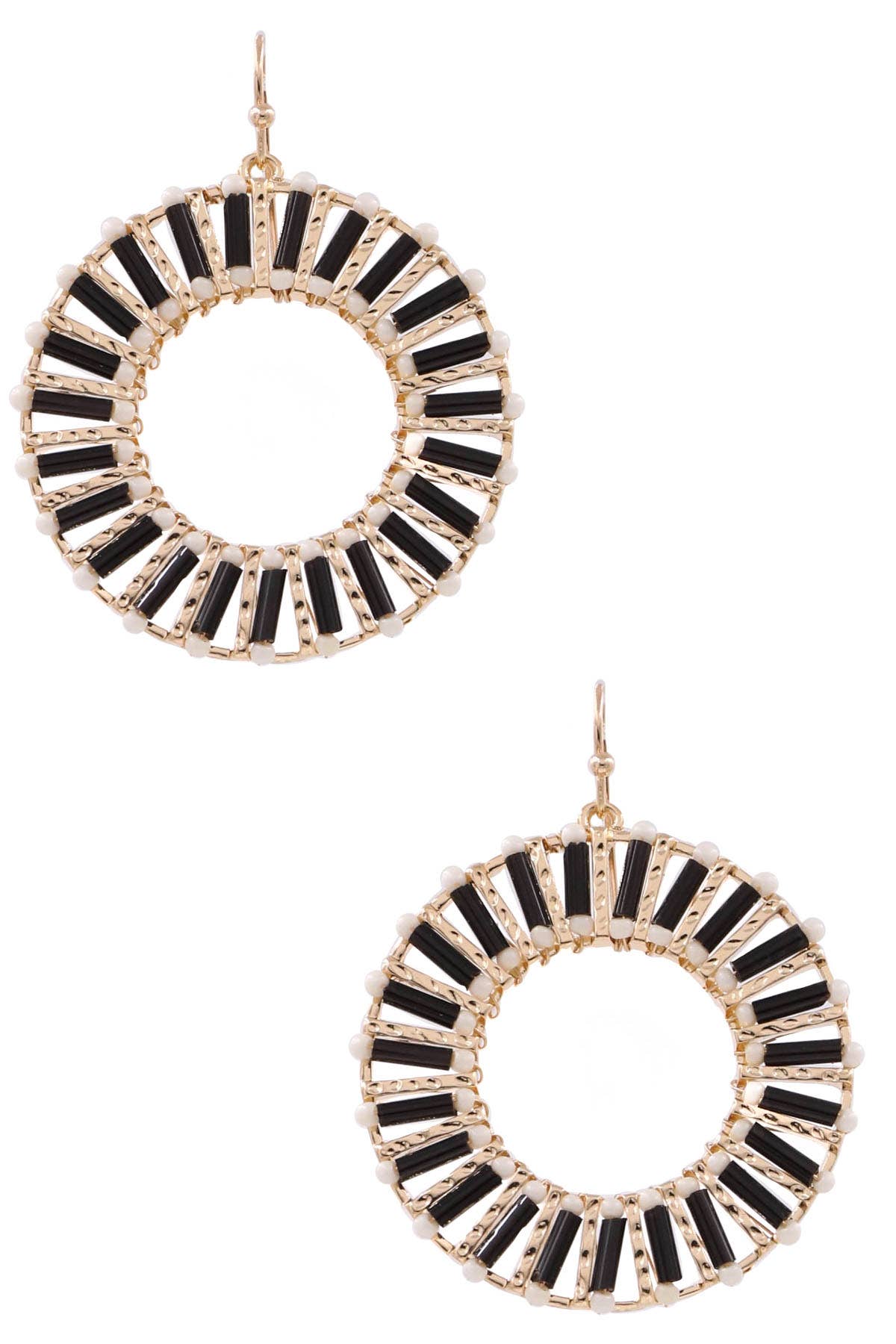 Metal Acrylic Hoop Earrings