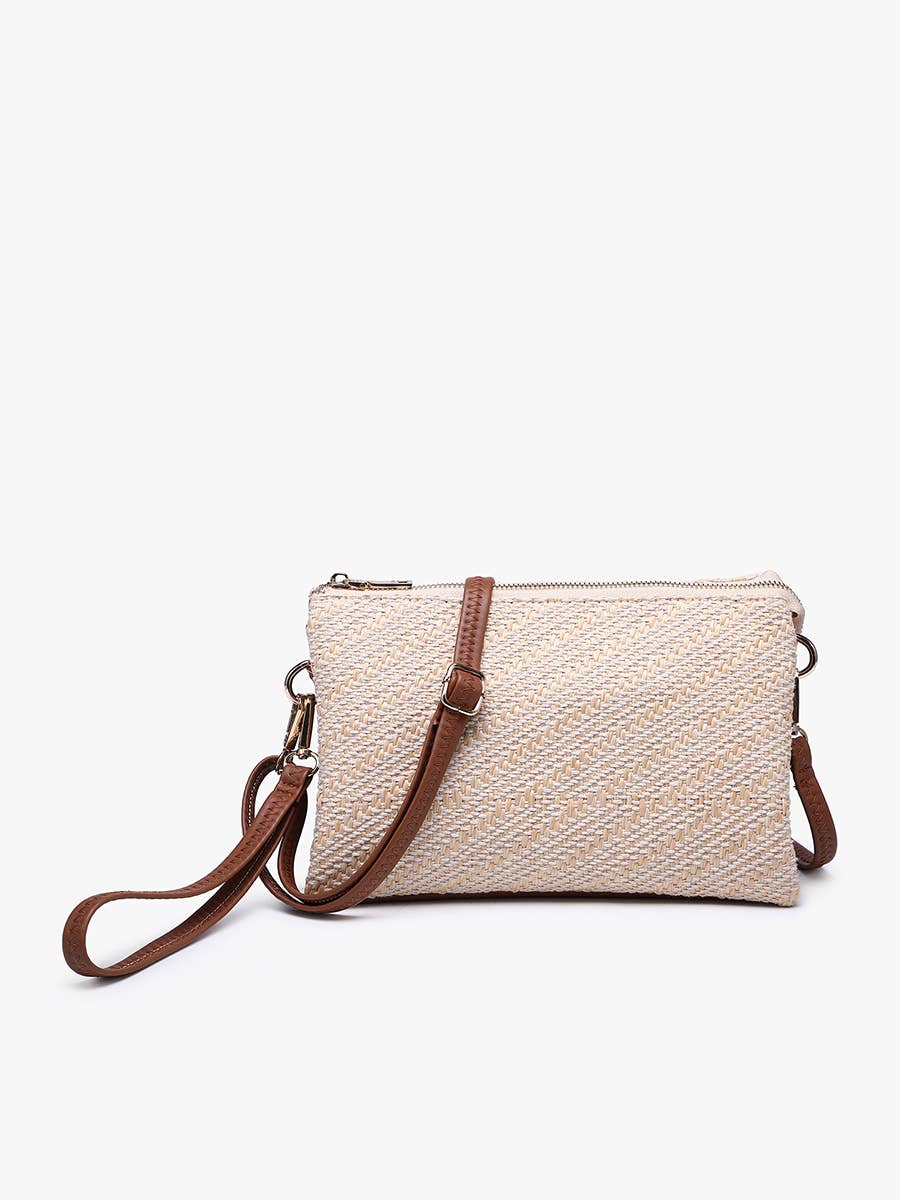 Izzy Diagonal Woven Crossbody w/ Wristlet