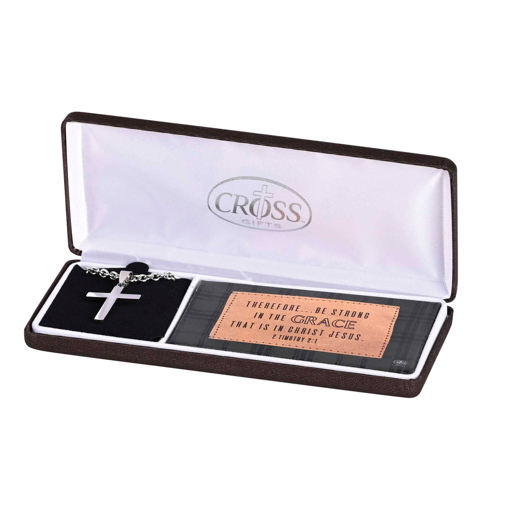 Necklace Grace Gratitude Box Cross 24L