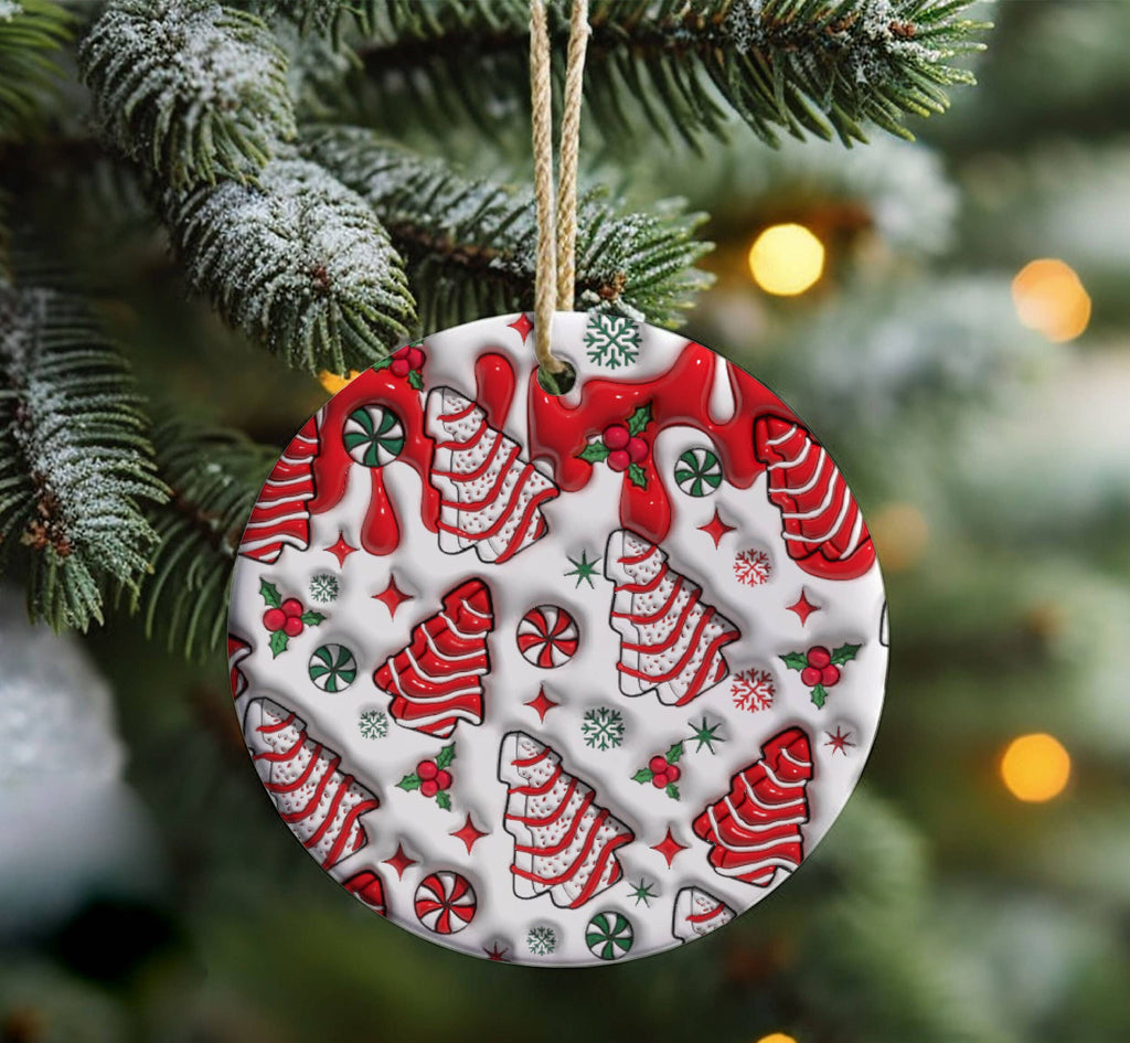 Cute Christmas Ornament, Red Christmas Tree Ornament