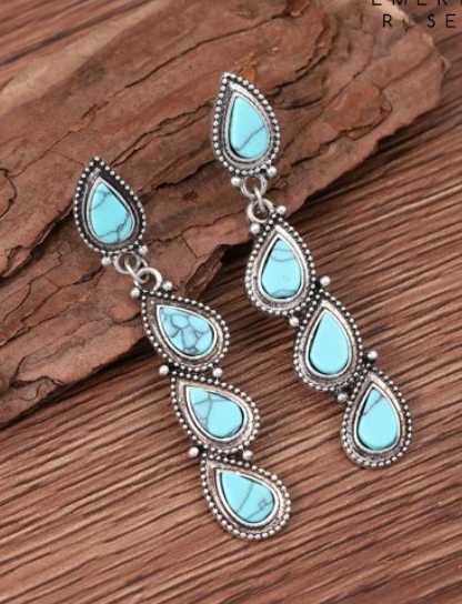 Water drop Turquoise Earrings