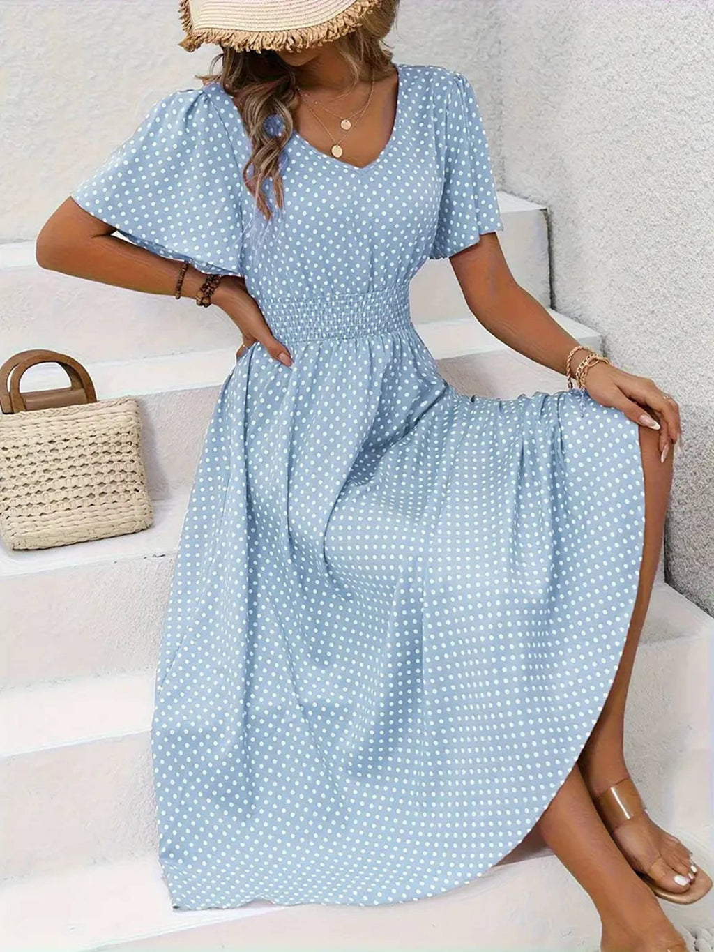 Polka Dot Pullover Dress
