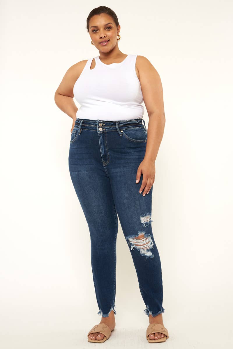 Kan Can USA High Rise Plus Skinny Jean-FINAL SALE 50% OFF