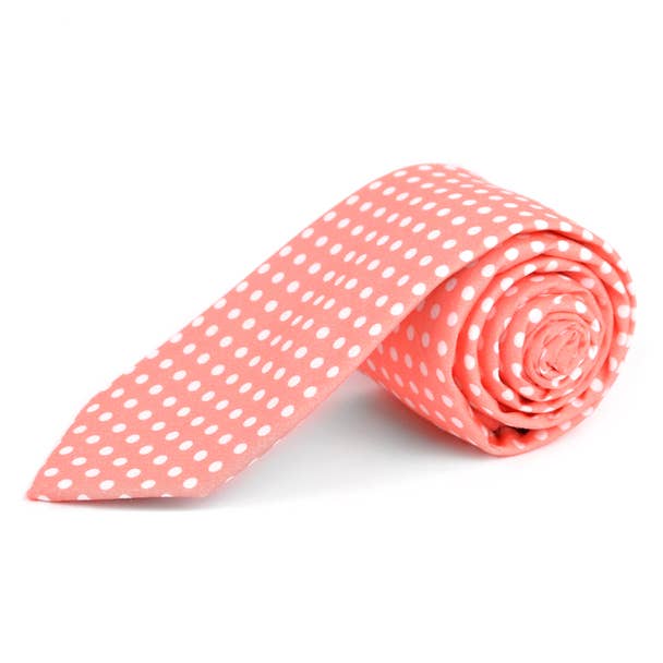 Polka Dot Cotton Slim Tie 2.5"
