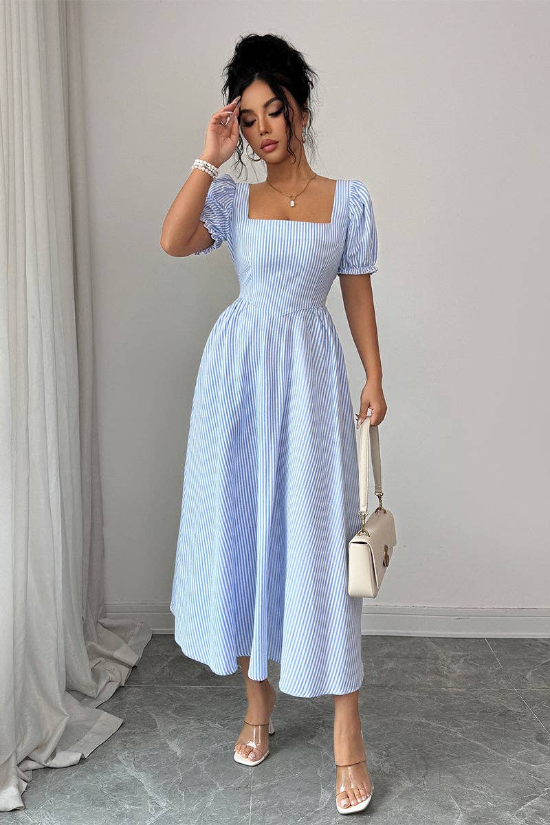 Lizzy Puff Sleeve Flowy Dress