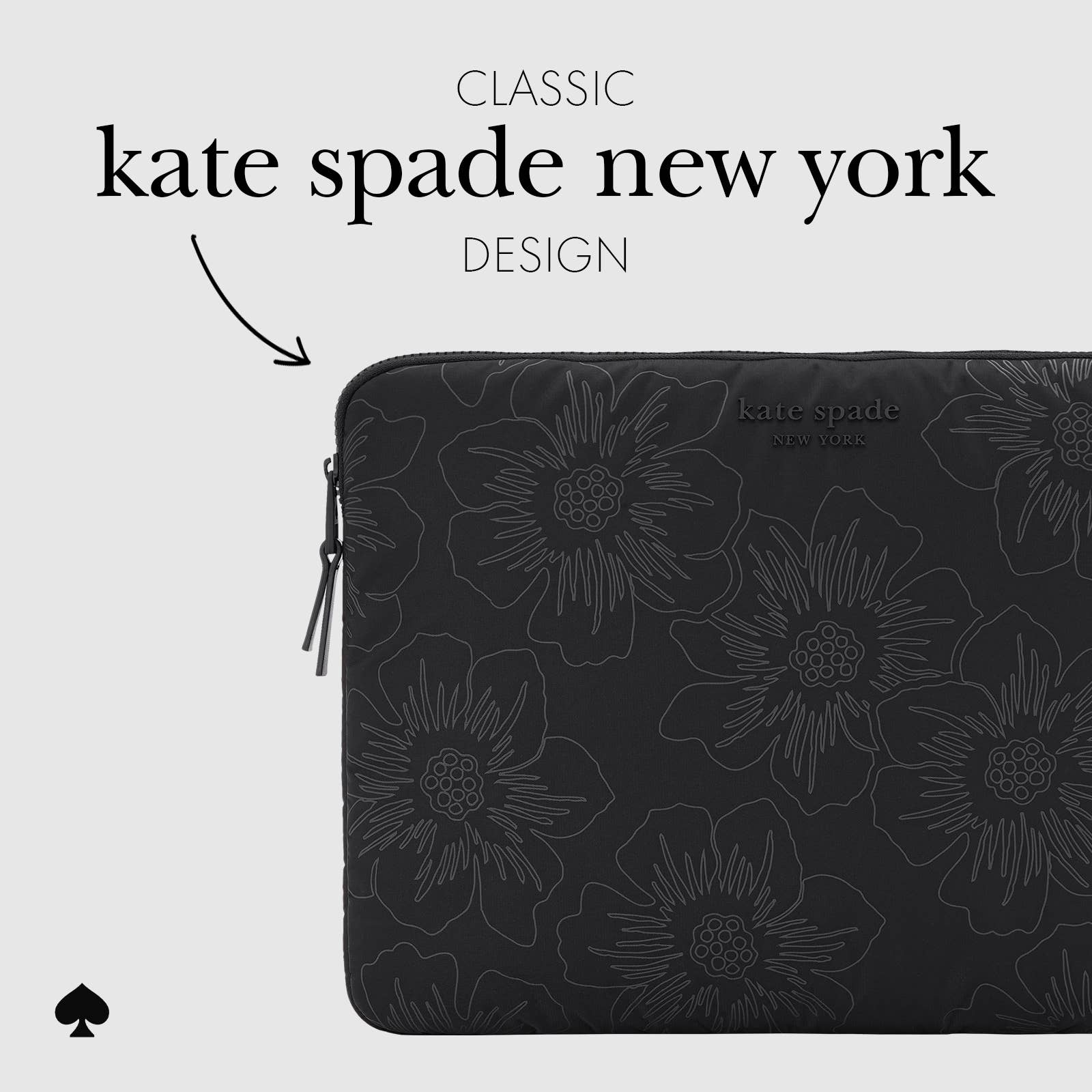 Kate Spade New York Laptop Sleeve 16" Reverse Hollyhock