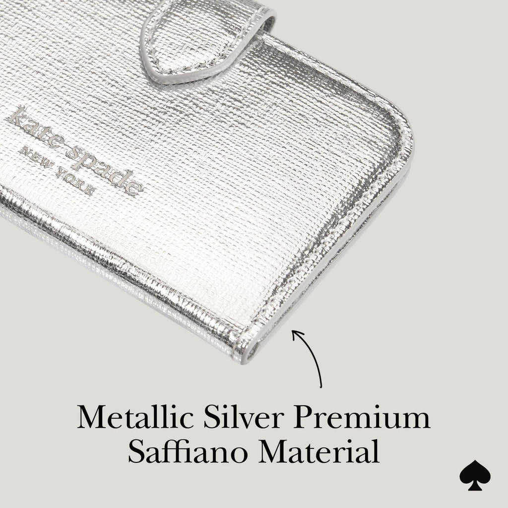 Kate Spade New York Morgan MagSafe Wallet Metallic Silver